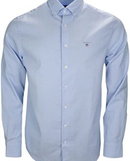 GANT - Herre Skjorte i Tech Prep Wool, Capri Blue