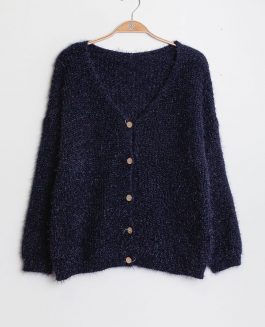 CARDIGAN - NAVY, ONE-SIZE