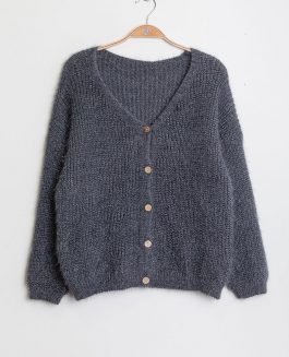 CARDIGAN - GRÅ, ONE-SIZE