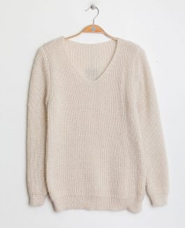 SWEATER - BEIGE, ONE-SIZE
