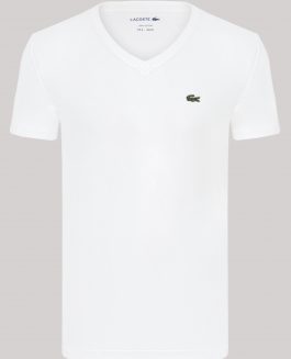 Lacoste T-shirt V-neck - White
