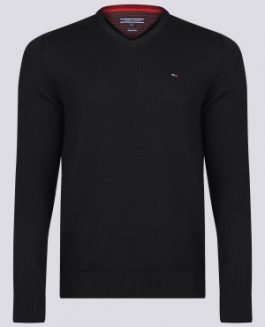 Tommy Hilfiger V-Neck Pullover Black