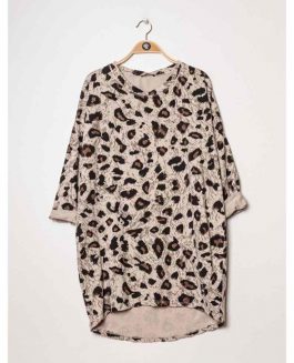 Jumper Dress Leopard print - Beige