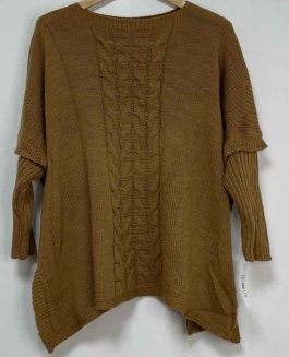 Poncho cable knit - Taffy