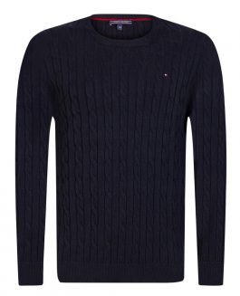 Tommy Hilfiger Classic Cable Knit Pullover - Navy