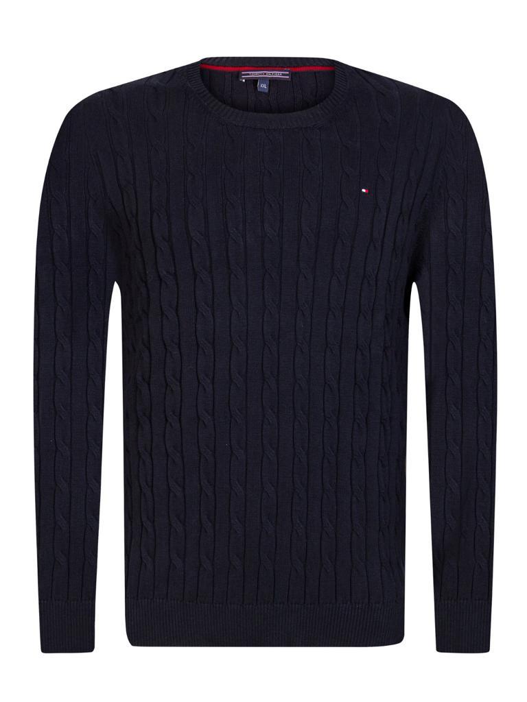 Harmoni Nedsænkning undskyld Tommy Hilfiger Classic Cable Knit Pullover - Navy - Fashion Outlet