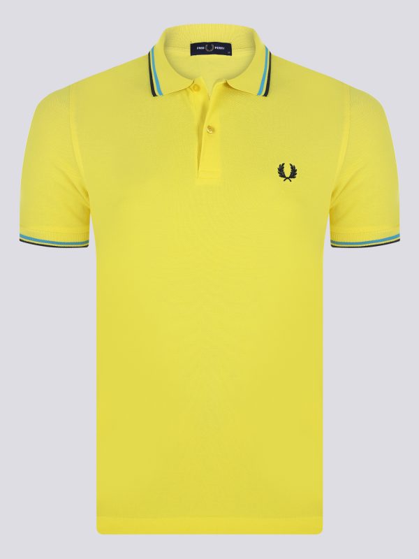 Fred Perry Poloshirt - Yellow/Blue/Black