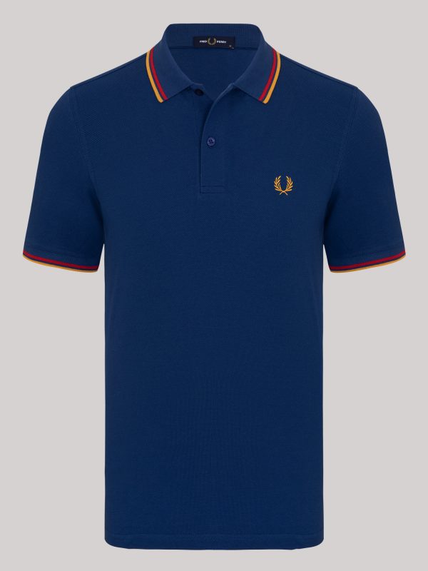 Fred Perry Poloshirt - Dark Carbon/Deep Red/Amber