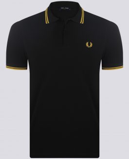 Fred Perry Poloshirt - Black/Yellow