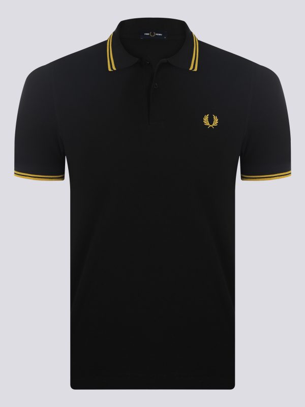 Fred Perry Poloshirt - Black/Yellow