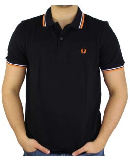 Fred Perry Poloshirt - Black/Orange