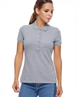 Lacoste Woman Piqué Polo - Grey