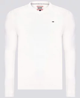 Hilfiger Denim V-neck Pullover - Ecru