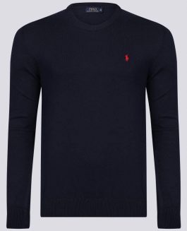 Ralph Lauren Round Neck Pullover - Navy/Red