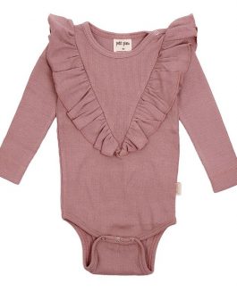 Petit Piao Body Ls V-Frill Modal