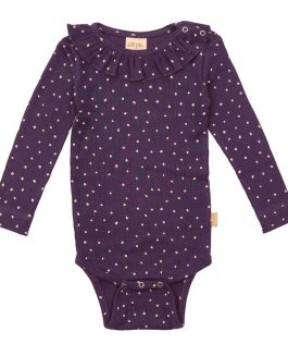 Petit Piao Body Ls Printed Dot Mysterioso/Gull Gray