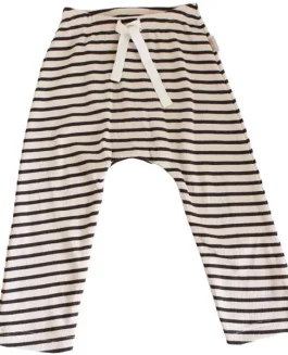 Petit Piao Striped Pants Modal Raven/Tapioka