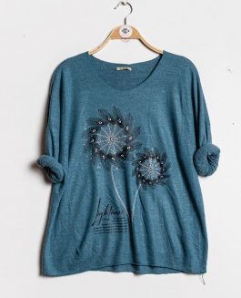 Soft Sweater Printed Flowers