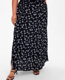 Only Carmakoma Carlolliane Long Skirt Black Daisy