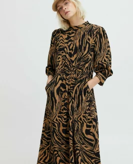 Ichi Ihsirikke Kjole Tannin Animal