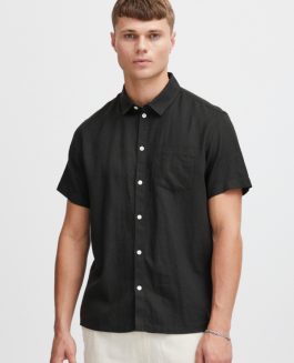 Solid SDAllan Hørskjorte Kortærmet True Black