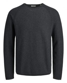 JrebNoah Knit Crew Neck Dark Grey Melange