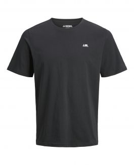 JRebRebel Logo Tee Crew Neck Black