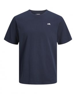 JRebRebel Logo Tee Crew Neck Navy