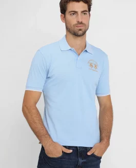 La Martina Pique Polo Blue Bell