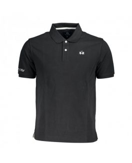 La Martina Logo Polo Black/Grey