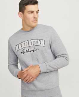 JREBNEWYORK SWEAT CREW NECK Light Grey Melange
