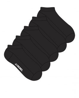 JREBREBEL LOGO SHORT SOCKS 5 PACK