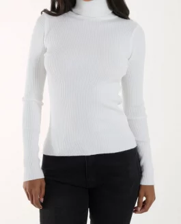 Turtleneck bluse Ivory