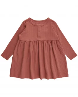 SGJenni Wide Rib Kjole - Brick Dust