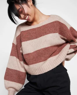 Only Onlaya Life Boatneck Striktrøje