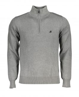 U.S. Grand Polo Zip Pullover Grey