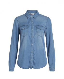 Vila VIBISTA DENIM SHIRT MEDIUM BLUE