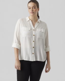 VMCBUMPY L/S SHIRT NEW CURVE SNOW WHITE