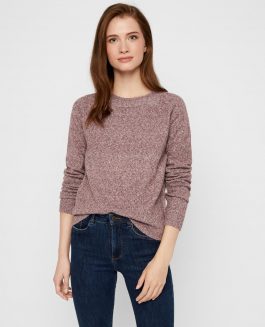 VMDOFFY LS O-NECK BLOUSE WOODROSE MELANGE