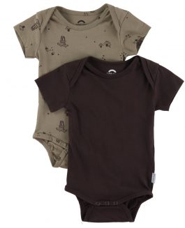 Mikk-Line 2-pak Bodysuit Chocolate Chip