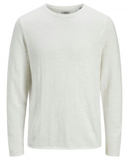 JREBNATURE SLUB KNIT CREW NECK CLOUD DANCER