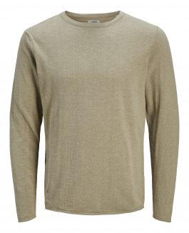 JREBNATURE SLUB KNIT CREW NECK CROCKERY