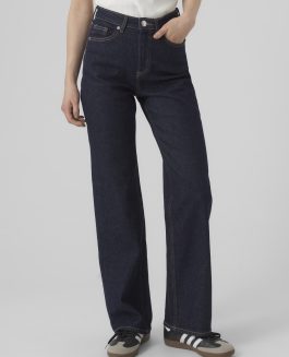 VMTESSA HR WIDE JEANS RA369 DARK BLUE DENIM