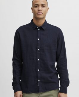 Solid Hørskjorte Ls Insignia Blue 3XL