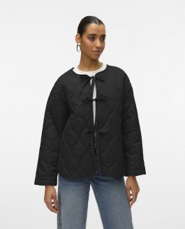 VMSABINE LS QUILTED TIE JACKET BLACK