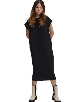 AWPHOENIXY CALF SLEEVE DRESS BLACK