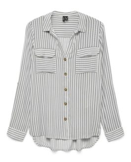 VMBUMPY L/S SHIRT SNOW WHITE/ EVA INDIA