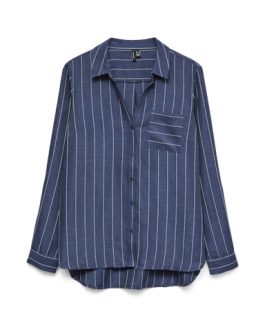 VMODETTE LS V-NECK SHIRT DARK DENIM