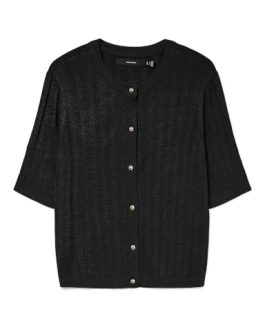 VMNEWLEX STITCH 2/4 O-NECK CARDIGAN BLACK