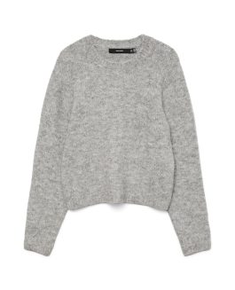 VMNOVAH LS O-NECK PULLOVER MEDIUM GREY MELANGE